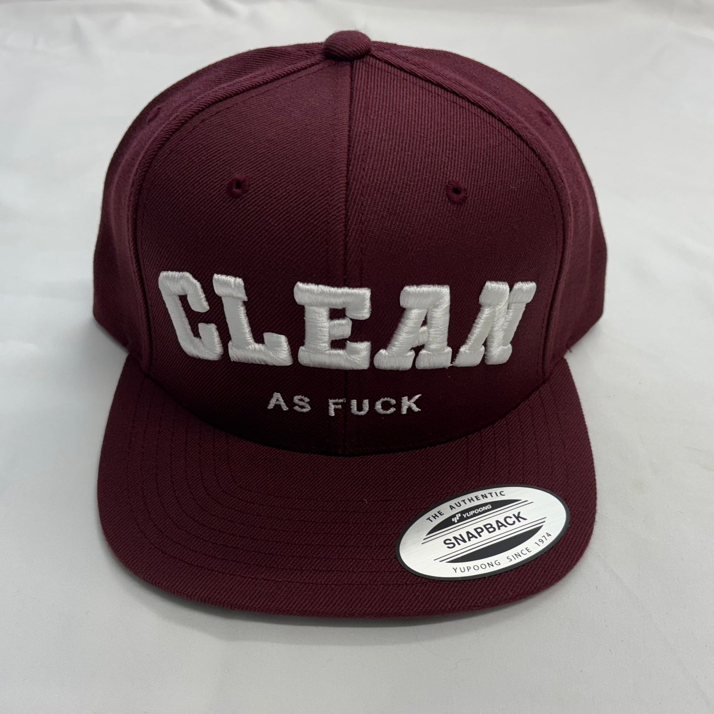 Clean As Fu*k flat brimmed snapback