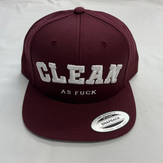 Clean As Fu*k flat brimmed snapback
